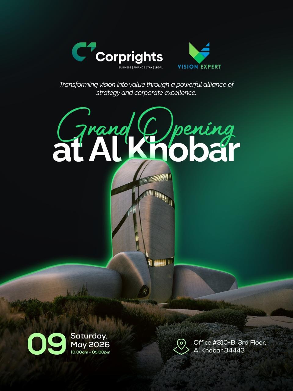 Corprights and Vision Expert launch in Al Khobar